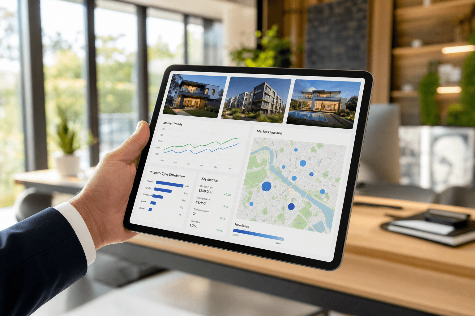 Renovora dashboard on a tablet